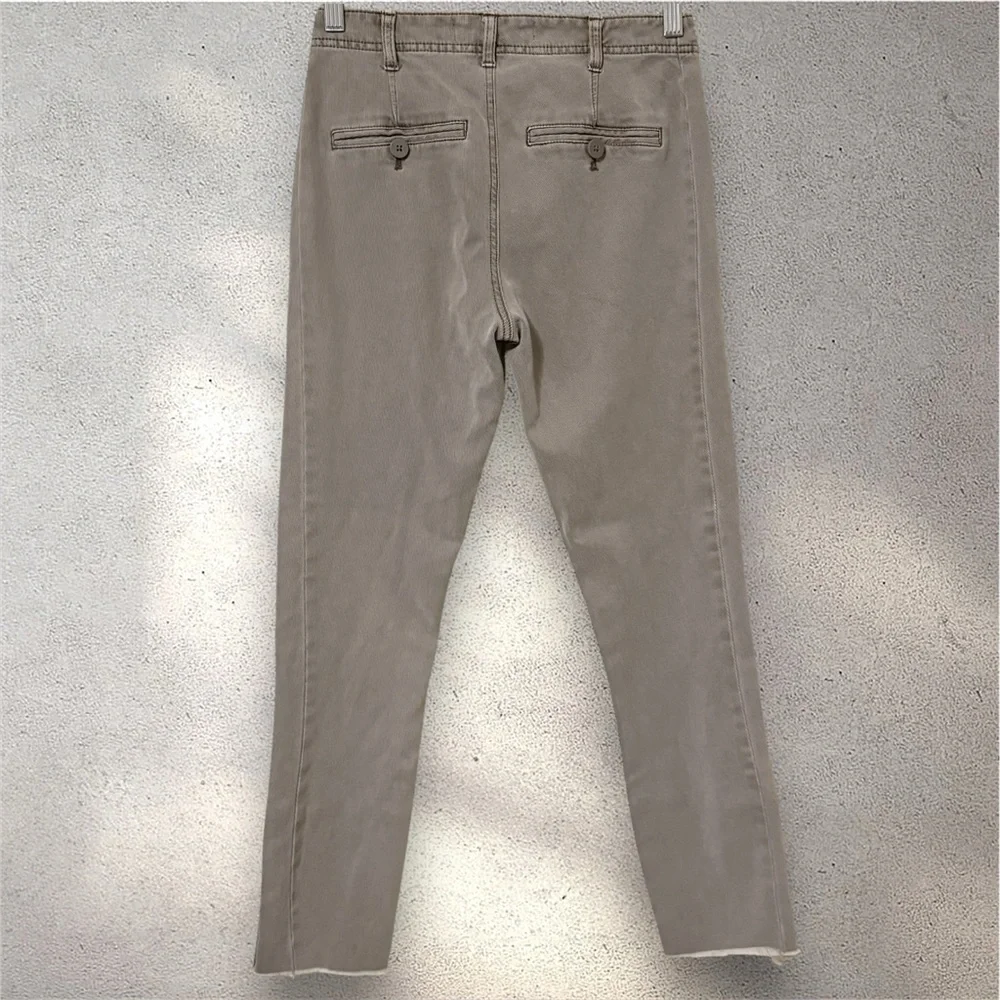 By Anthropologie Ona Skinny Leg Utility Pants Button Ankle Size 26